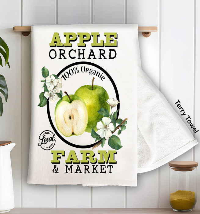 Farm Fresh Apples Orchard Kitchen  Terry Towel