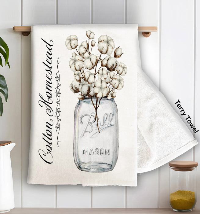 Cotton Homestead Mason Jar Cotton Terry Towels