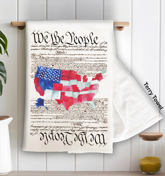 4th of July Patriotic We the People Cotton Terry Towels
