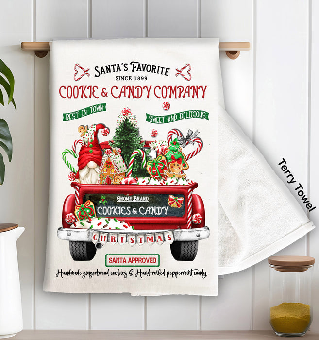 Christmas Santa's Favorite Cookies  Terry Towel