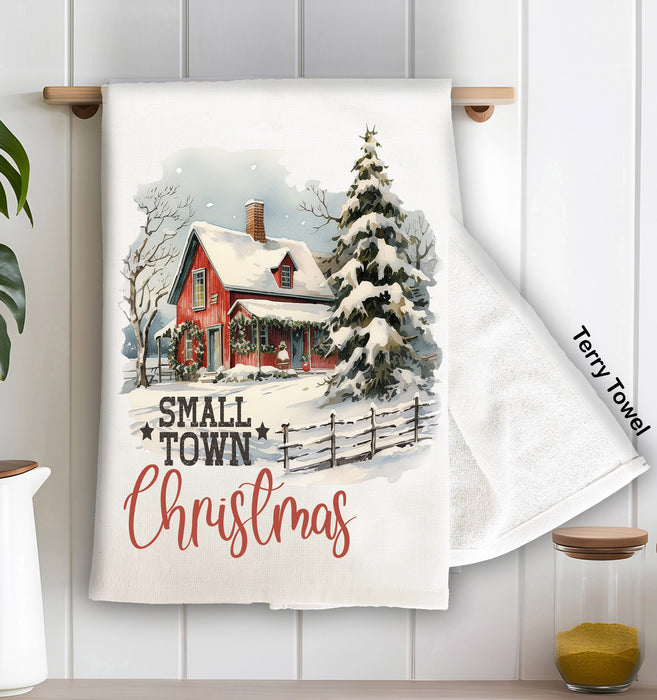 Small Town Christmas Terry Towel