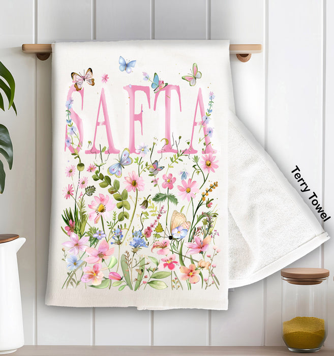 Mother's Day Wild Flowers Safta Kitchen Terry Towel