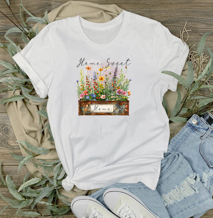 Home Sweet Home Country Field Flowers T-Shirt