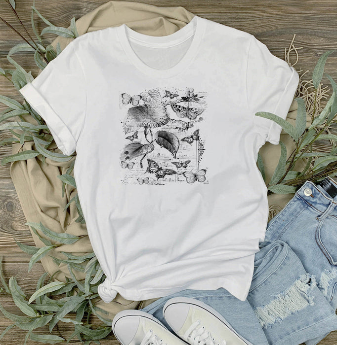 Vintage Shabby Chic Butterfly T-Shirt