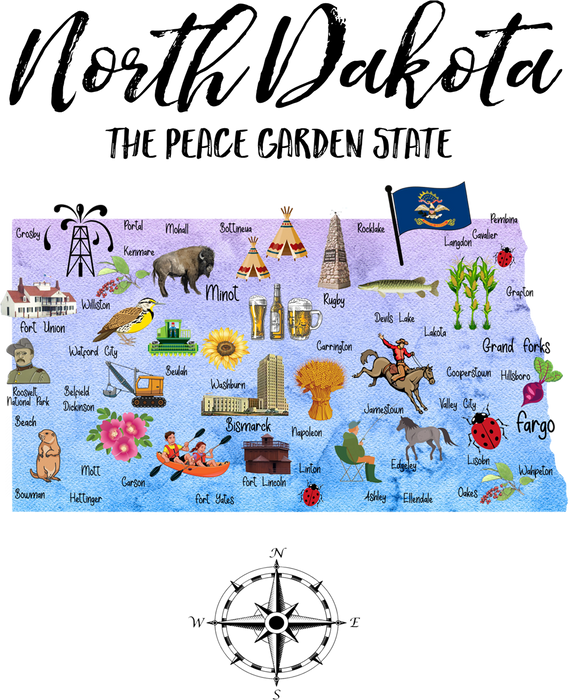 North Dakota State Map