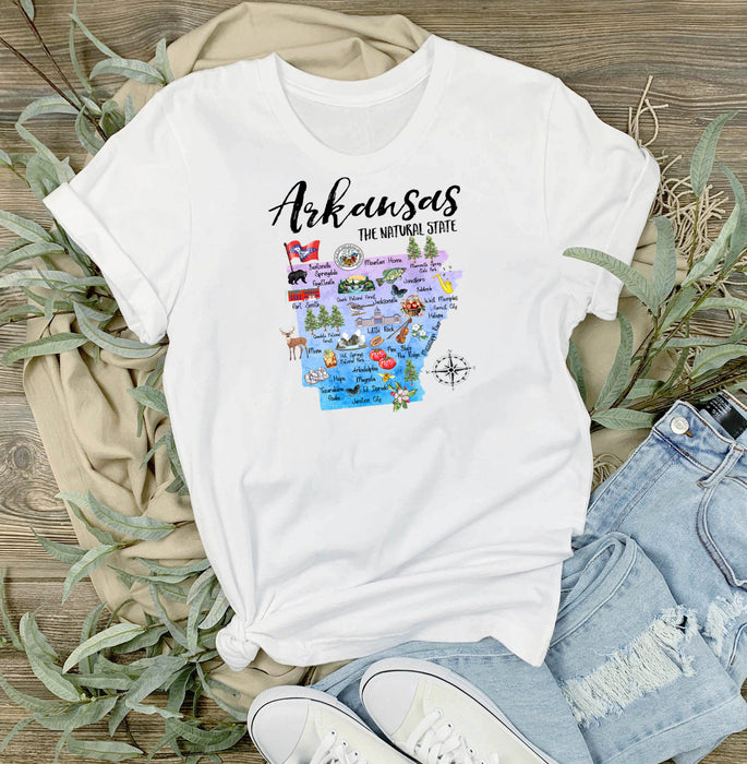 Arkansas State Map T-Shirt