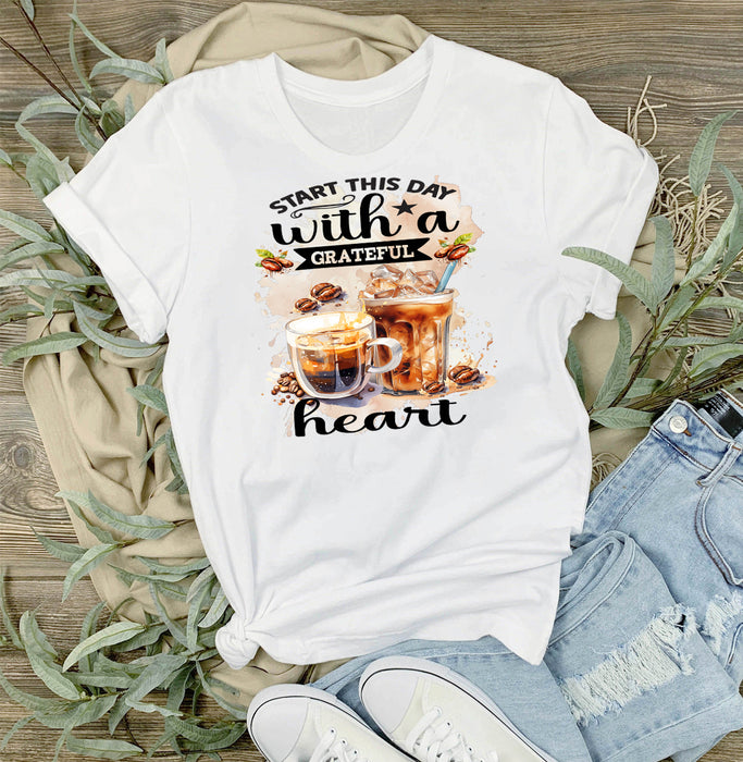 Start this Day Grateful Coffee Spiritual T-Shirt