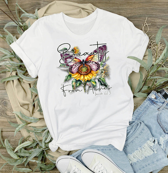 Beauty from Ashes Butterfly Spiritual T-Shirt