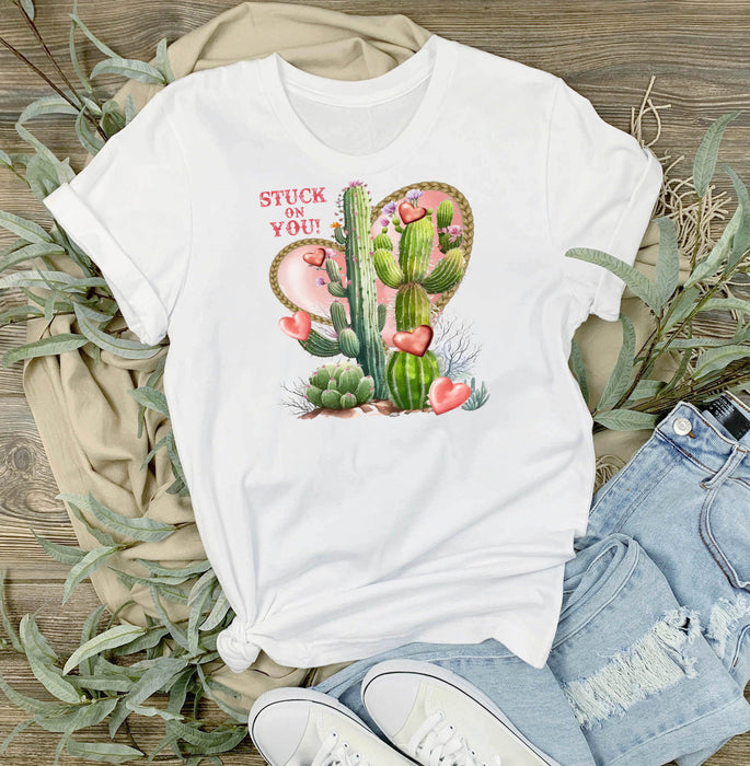 Valentine Western Saguaro Cactus T-Shirt