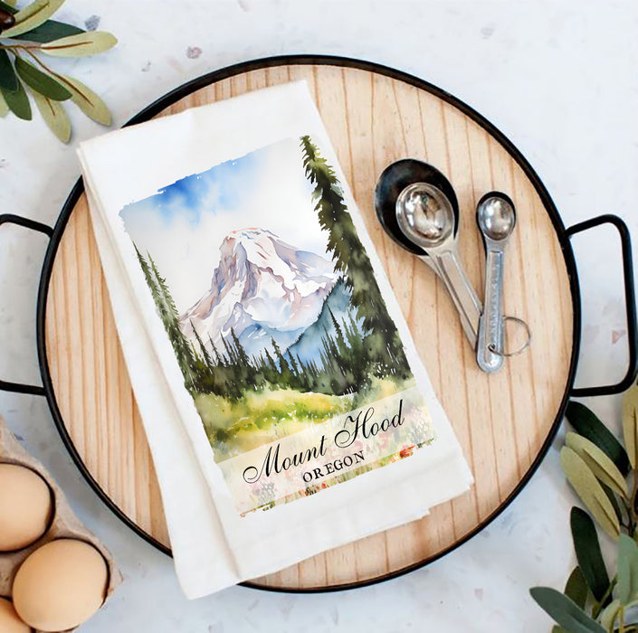 Mount Hood National Park Oregon Flour Sack Tea Towel