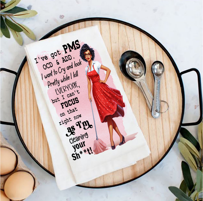 To Busy Cleaning Up Your Sh*T Funny Tea Towel