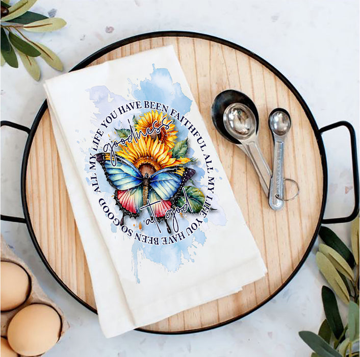 Goodness of God Butterfly Spiritual Tea Towel