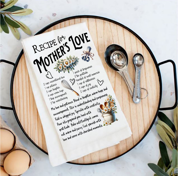 Mother's Love Recipe Tea Towel