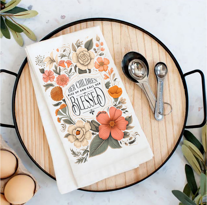 Mothers Day Children Call Her Blessed Tea Towel