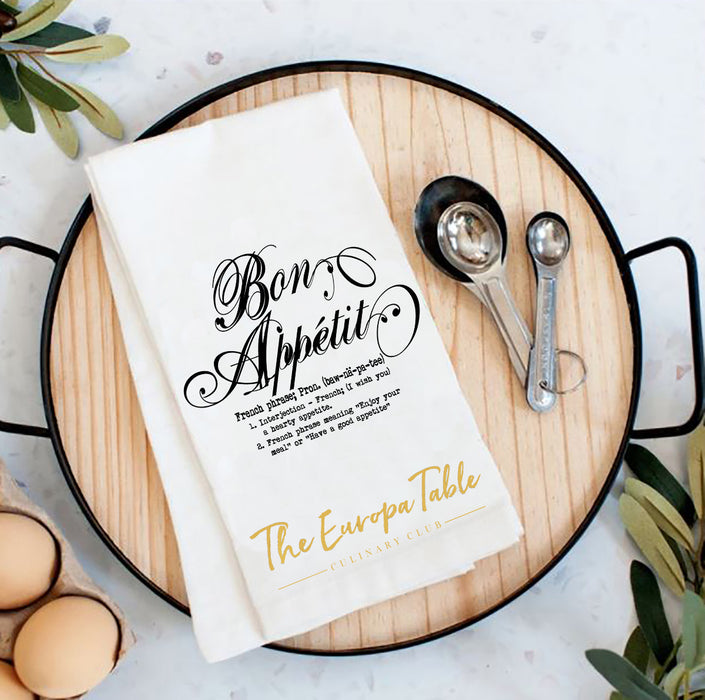 CUSTOM The Europa Table Bon  Appetit Tea Towels
