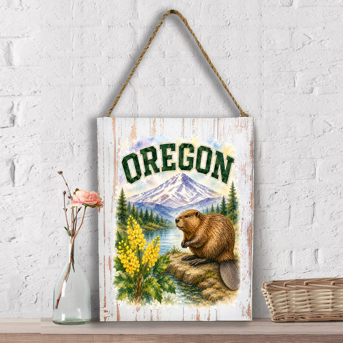 Oregon State Bird and Animal Glass Wall Decor