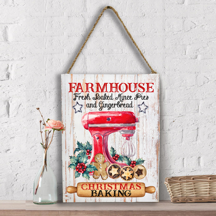 Christmas Farmhouse Gingerbread Mixer Wall Decor