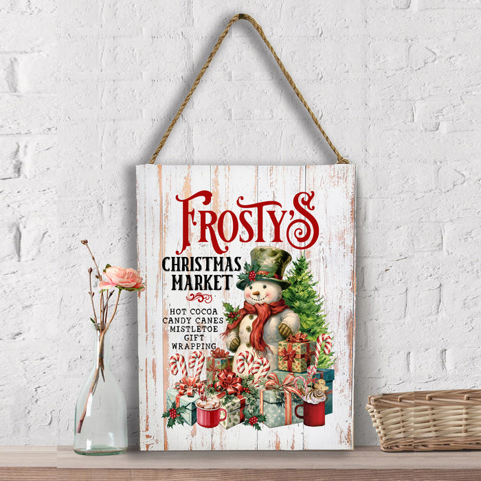 Frosty's Christmas Market Snowman Wall Decor