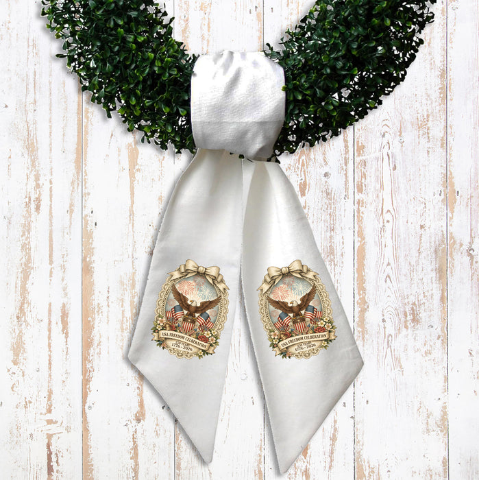 Patriotic Eagle 250 Anniversary America Wreath Sash