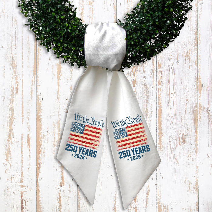 Patriotic We The People 250 America Wreath Sash