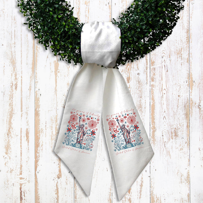 Patriotic Liberty 250 Anniversary America Wreath Sash