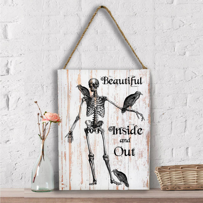 Skeleton Crows Halloween Wall Decor
