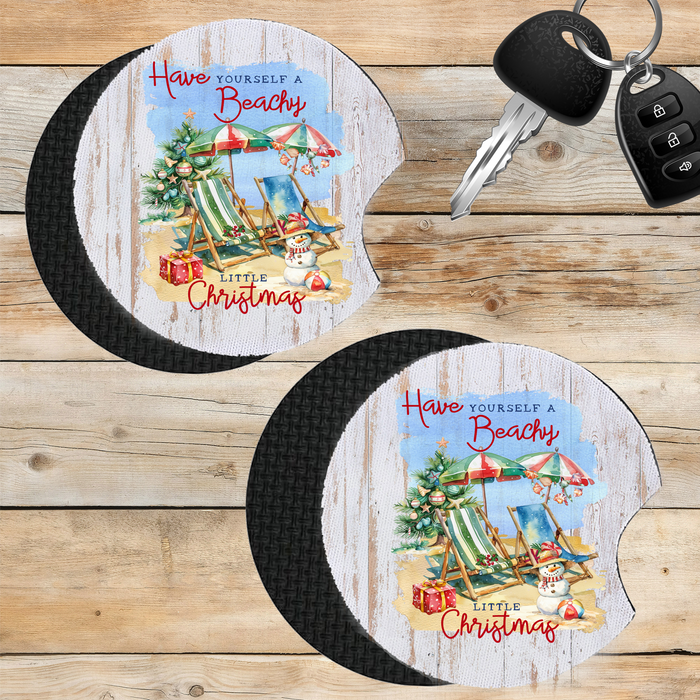 Car Coaster Coastal Have a Beachy Christmas