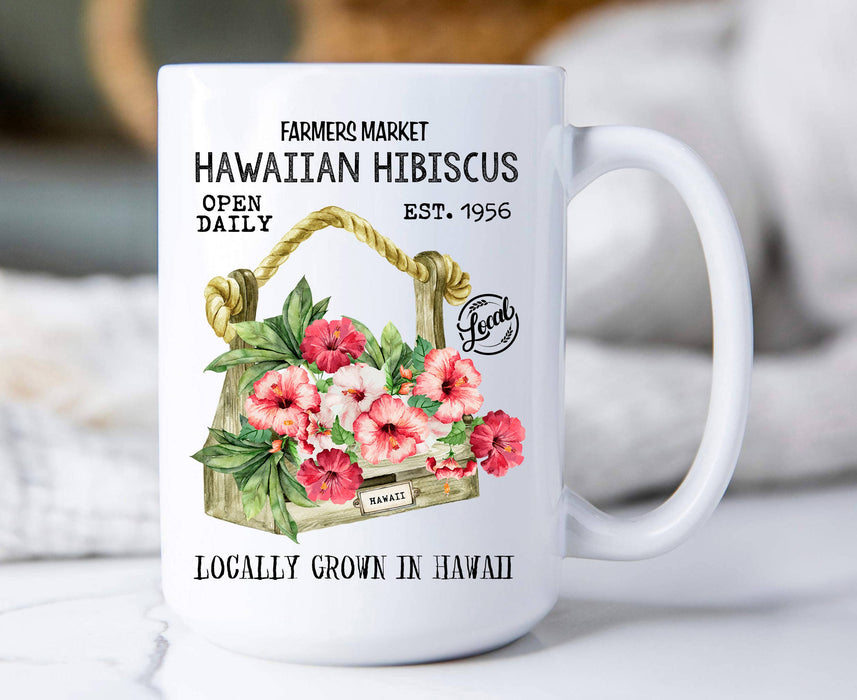 Hawaii State Flower Hibiscus Souvenir Coffee Mug