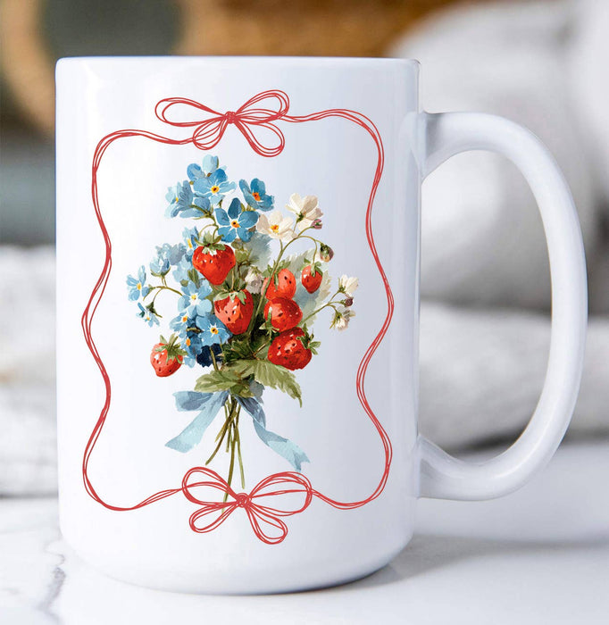 Vintage Strawberries Coffee Mug