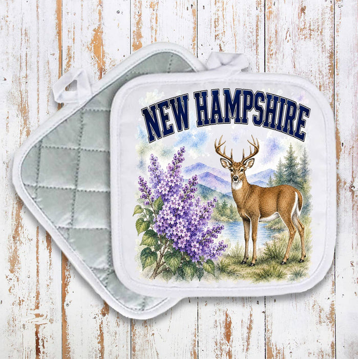 New Hampshire State Bird and Animal Pot Holder