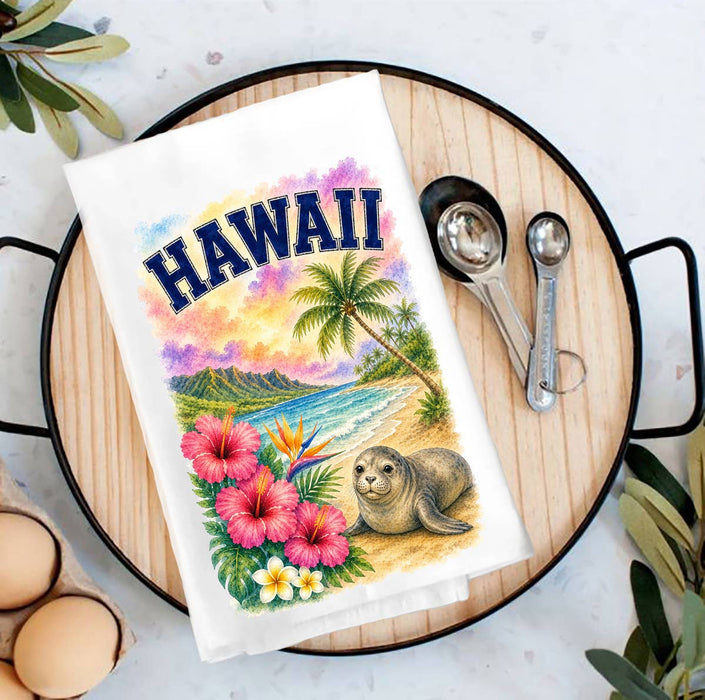 Hawaii State Bird and Animal Tea Towel
