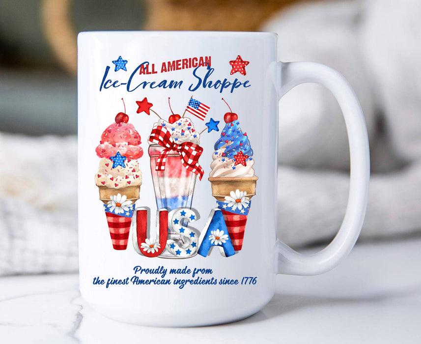 All American Ice Cream Patriotic USA Coffee Mug