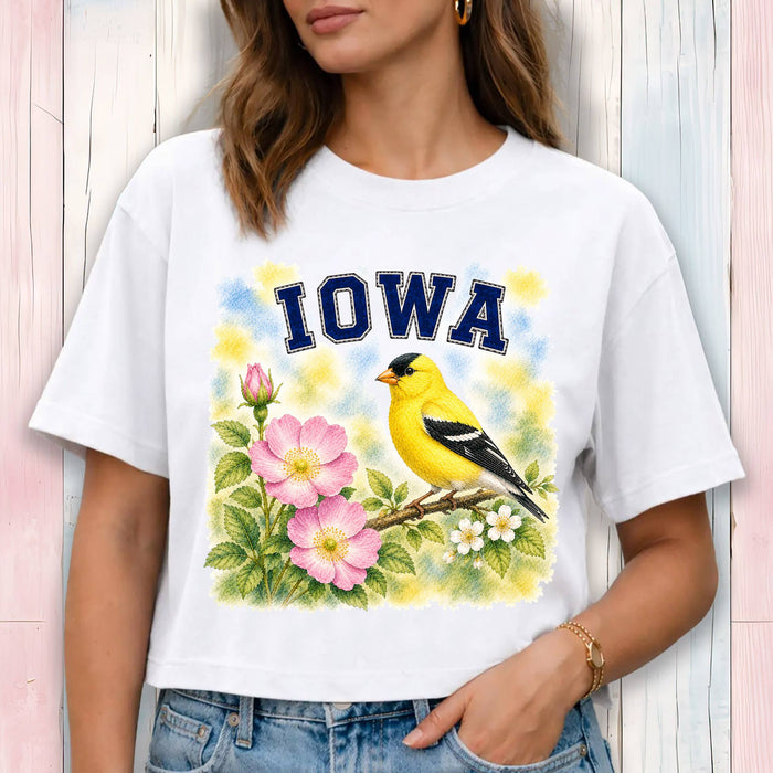 Iowa State Bird and Animal Cropped T-Shirt
