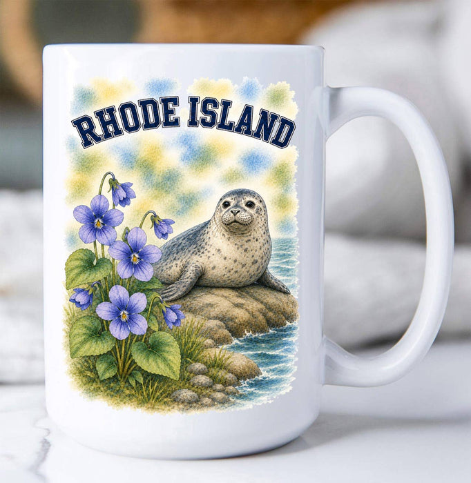Rhode Island State Bird and Animal Coffee Mug
