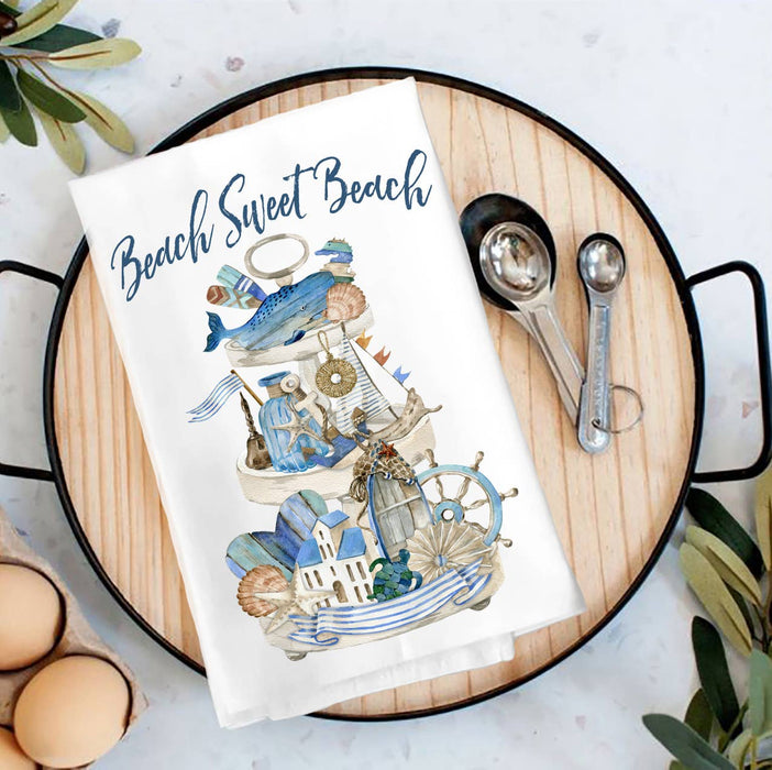 Beach Sweet Beach 3 Tier tray Tea Towel