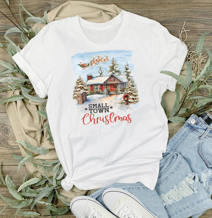 Small Town Christmas Santa T-Shirt