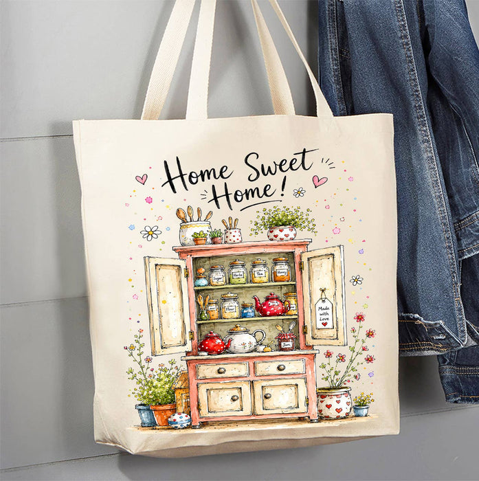 Country Cabinet Home Sweet Home Canvas Tote Bag