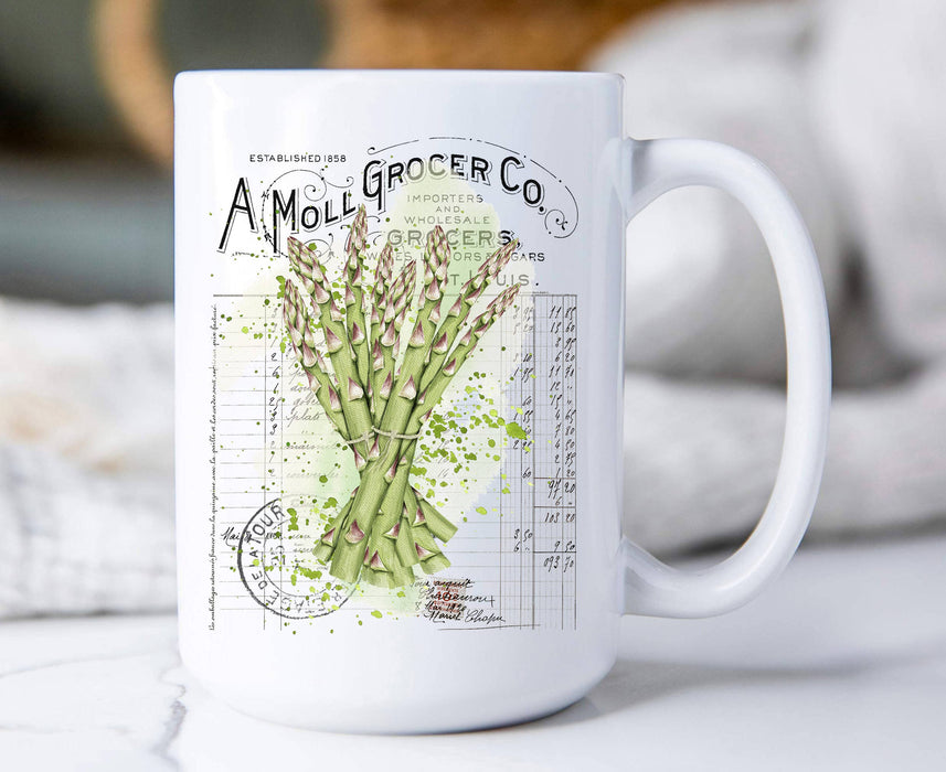 Vintage Farmhouse Aspargas Vegetables Coffee Mug