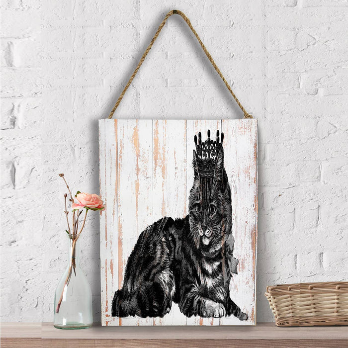 Cat Crown Laying, Wall Decor