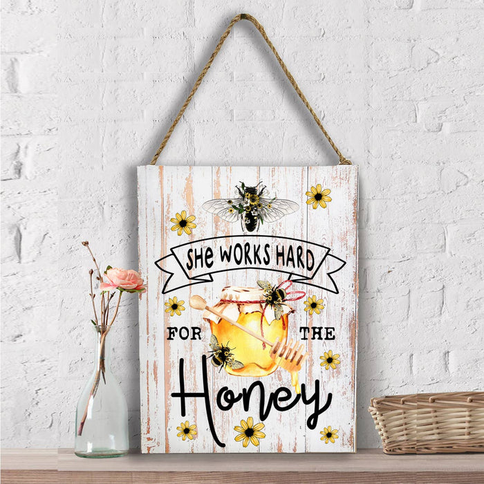 Bees She Works Hard for the Honey Wall Decor