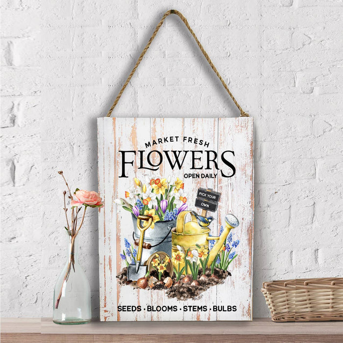 Market Fresh Flowers Daffodils Wall Decor