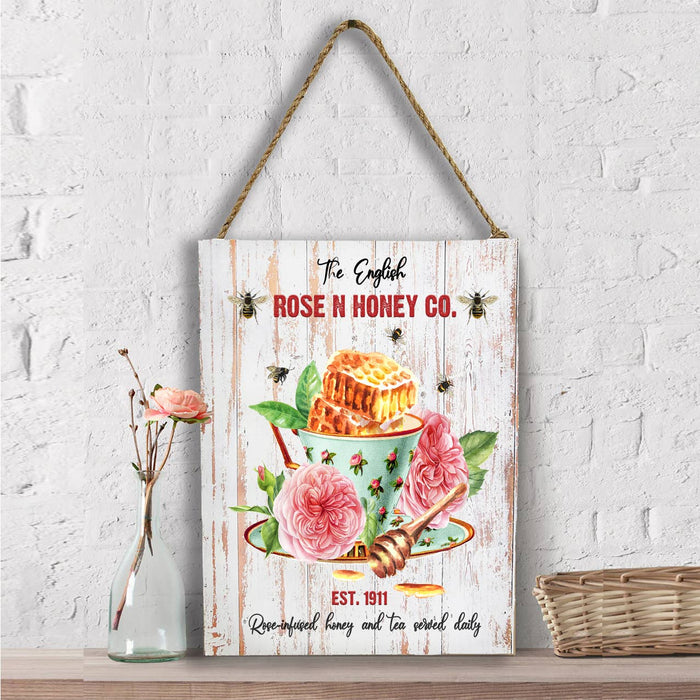Rose & Honey English Tea Cup  Wall Decor
