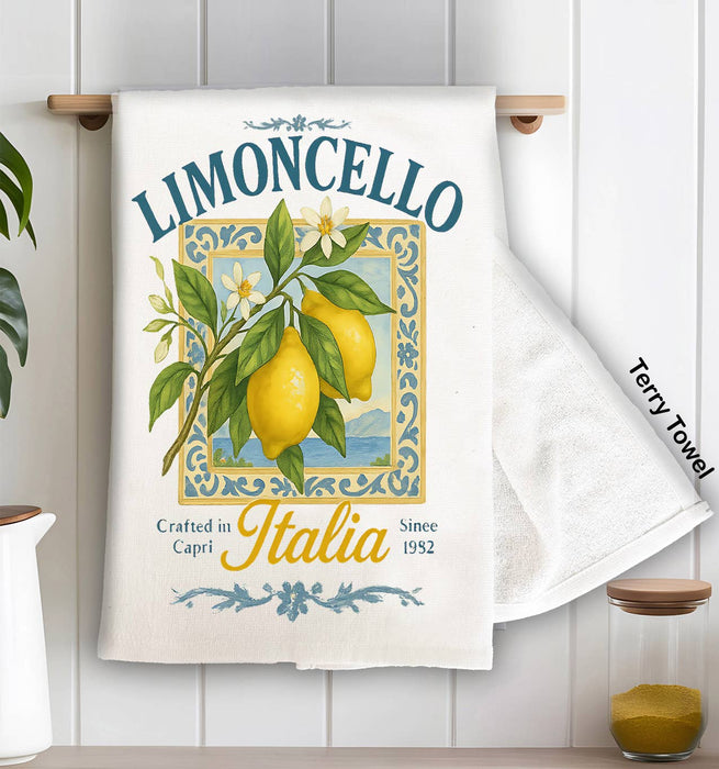 Limoncello italia Lemons Kitchen Terry Towel