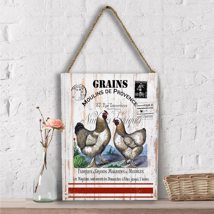 French Country Farm Chickens Wall Decor