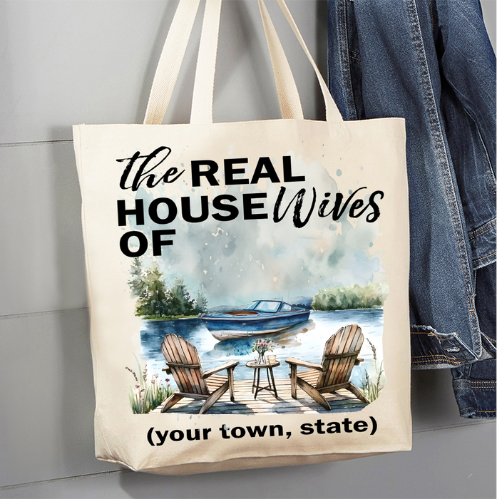 Lake Boats The Real House Wifes of Canvas Tote Bag