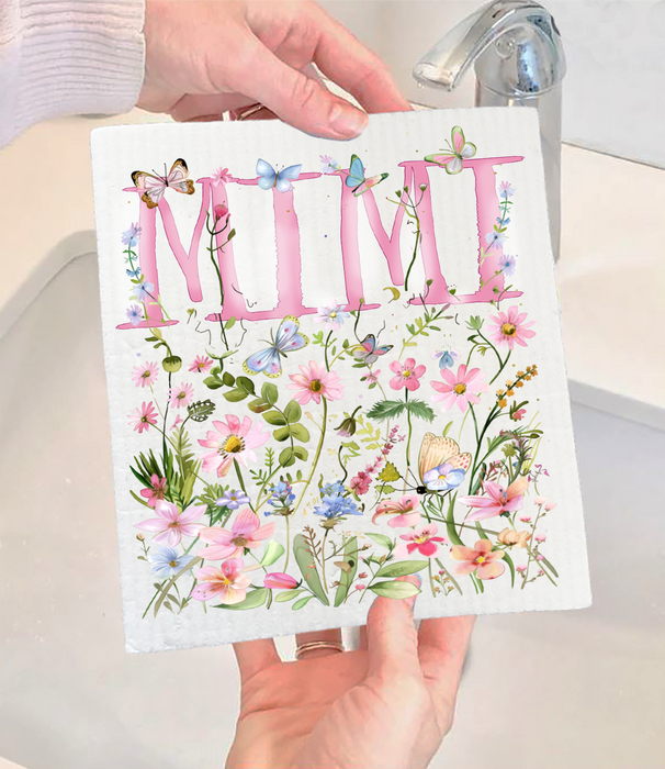 Mother's Day Wild Flowers Mimi Swedish Dishcloth