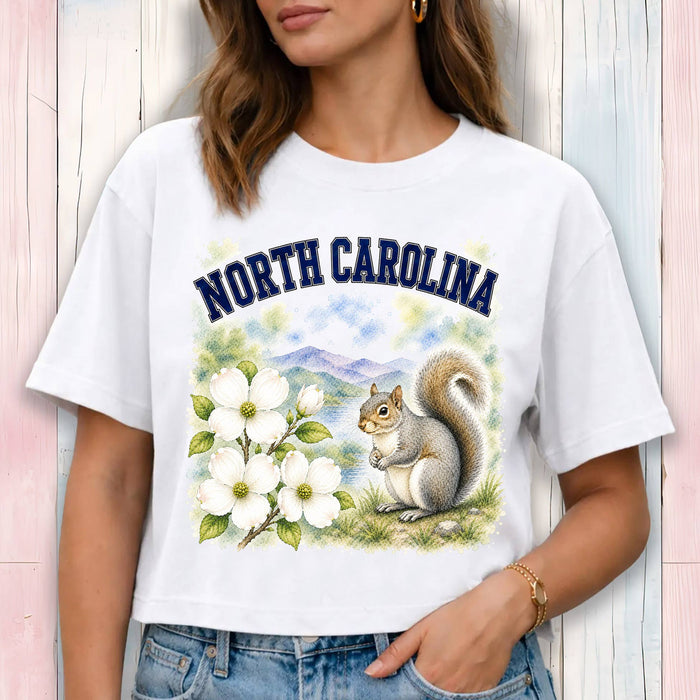 North Carolina State Bird and Animal Cropped T-Shirt