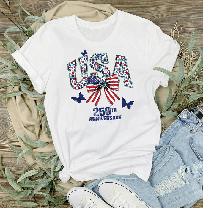 Patriotic USA Bow 250 Anniversary America T-Shirt