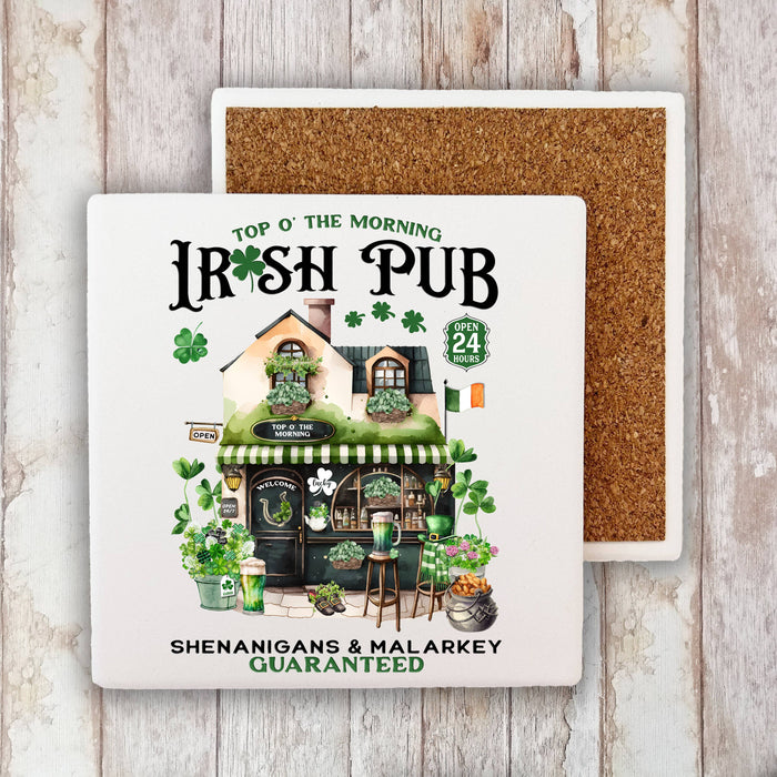 St Patrick's irish Pub Shenanigans Stone Coaster