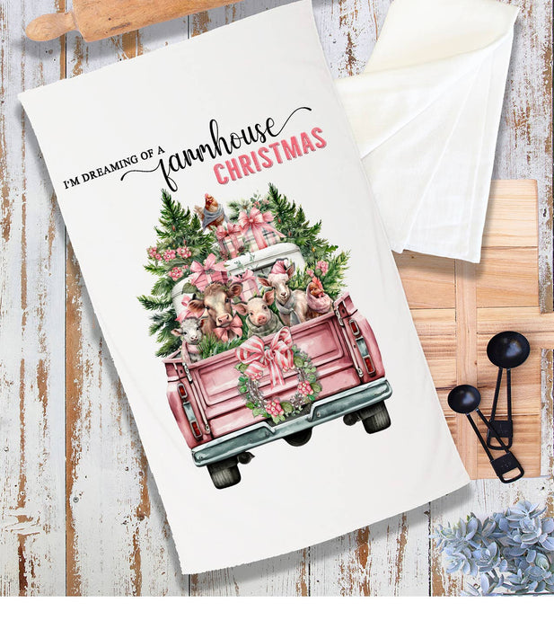 Dreaming of a Farmhouse Christmas  Terry Towel